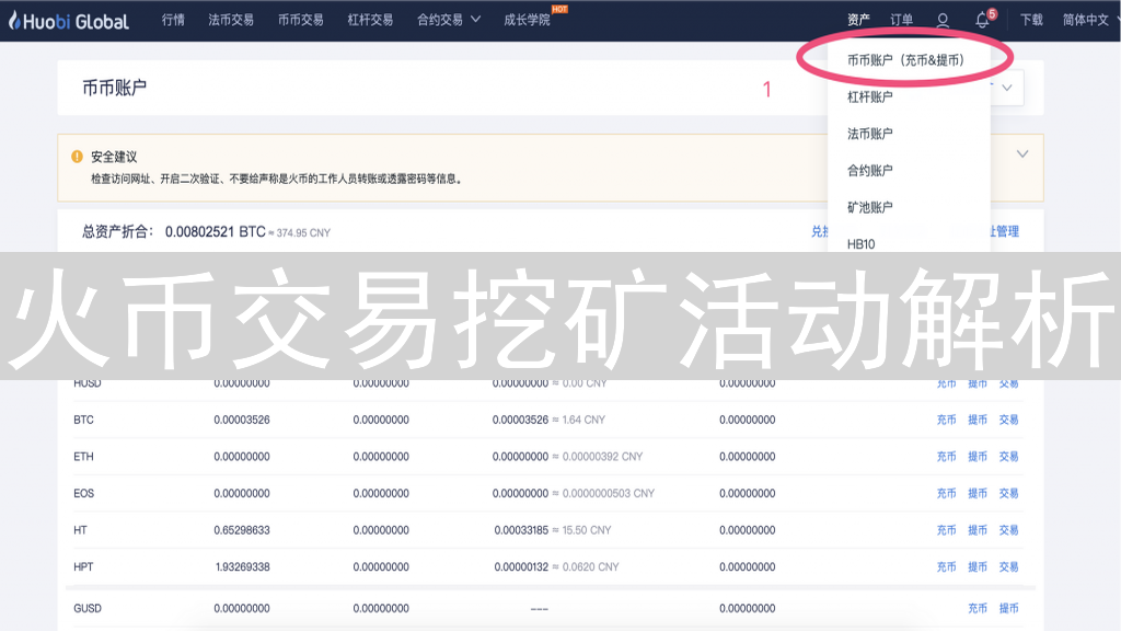 火币交易挖矿活动解析：如何通过交易赚取加密货币奖励