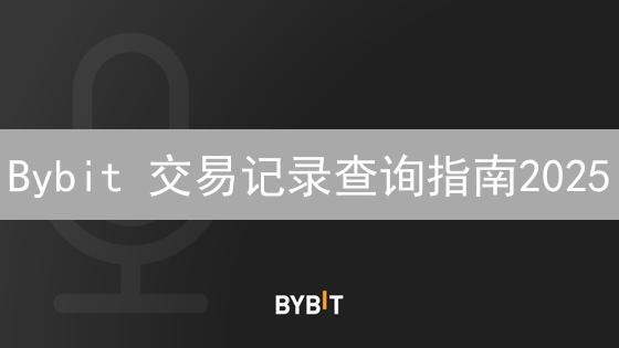 Bybit 交易记录查询指南2025：如何快速追踪您的加密资产？