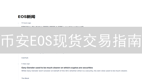币安EOS现货交易指南：步骤、技巧与注意事项