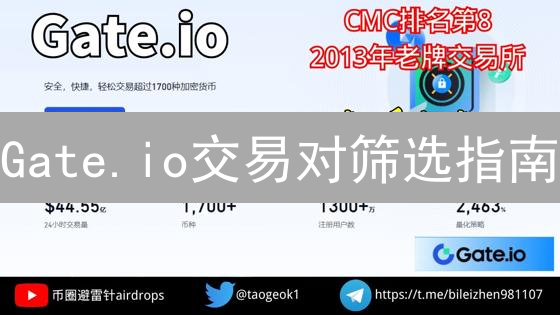 Gate.io交易对筛选指南：在币海中高效淘金