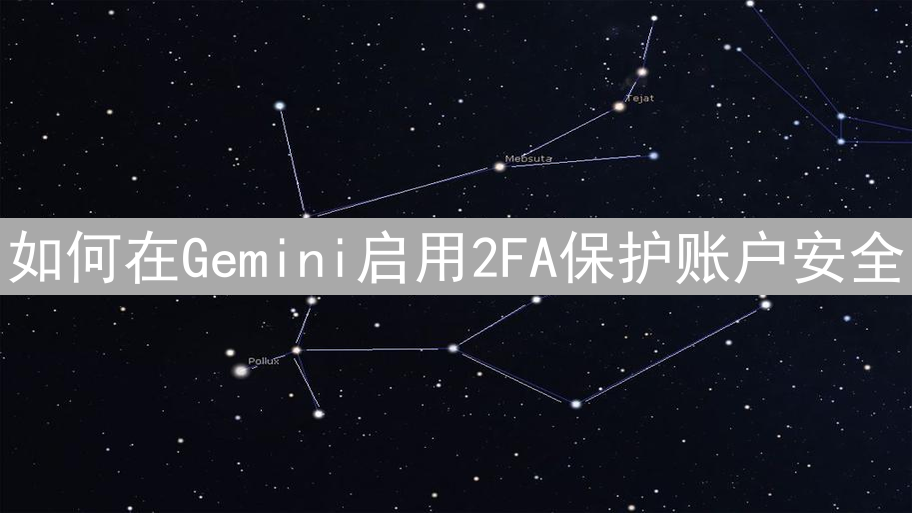 如何在Gemini启用2FA保护账户安全