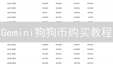 Gemini狗狗币购买教程：新手指南与步骤详解