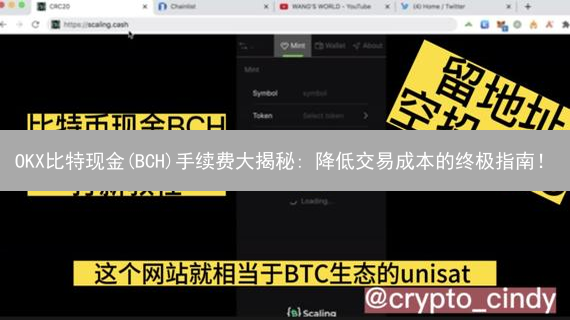 OKX比特现金(BCH)手续费大揭秘: 降低交易成本的终极指南！