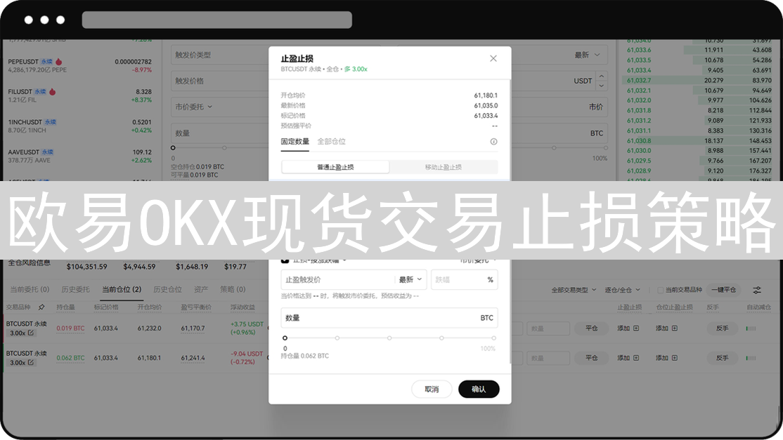 欧易OKX现货交易止损策略：类型、设置与技巧详解